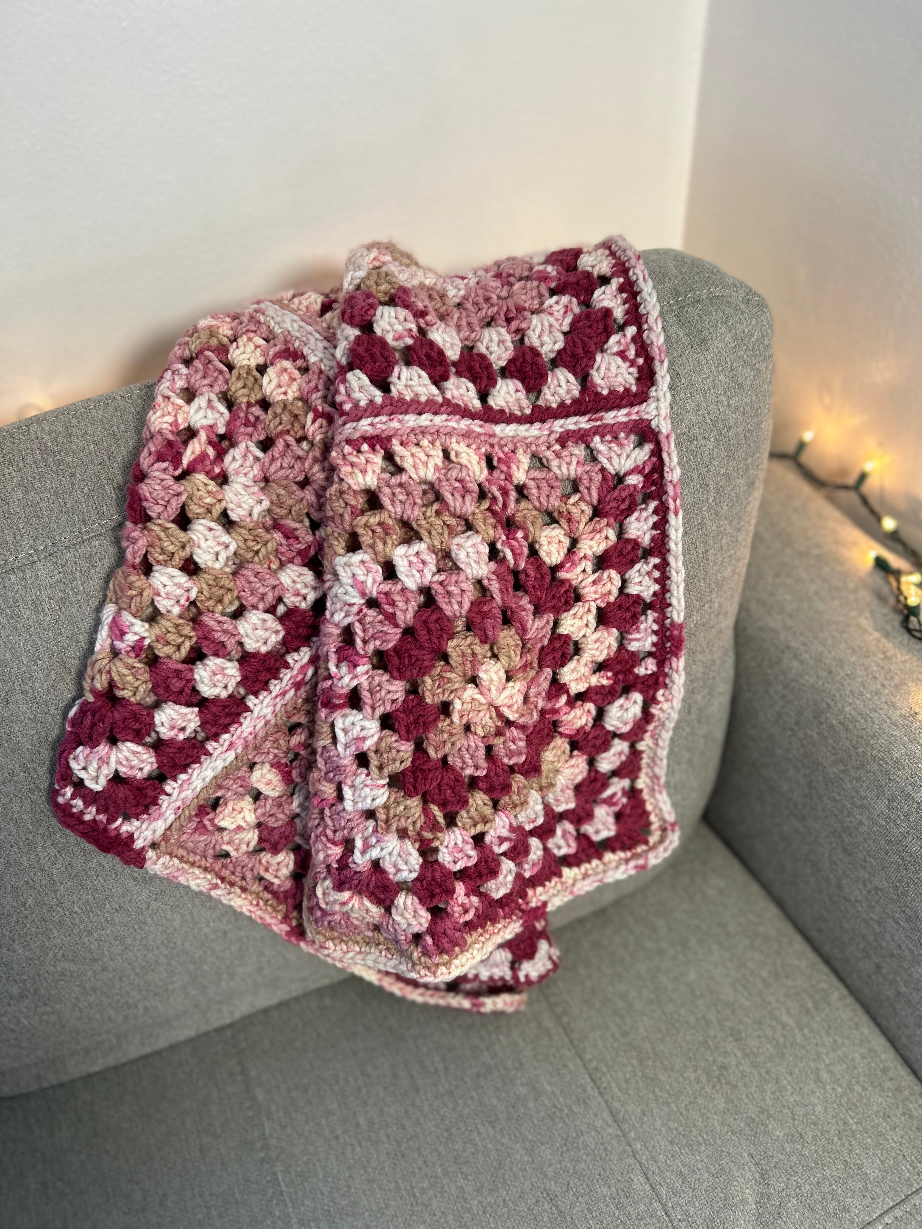 Warm Tones Granny Square Blanket
