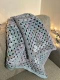 Cool Tones Granny Square Blanket