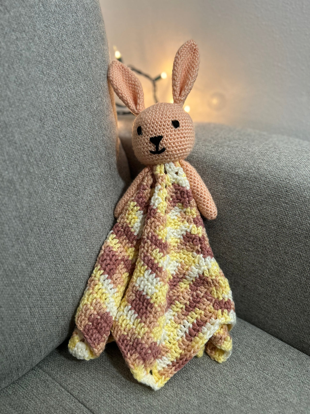 Peach Bunny Blankie