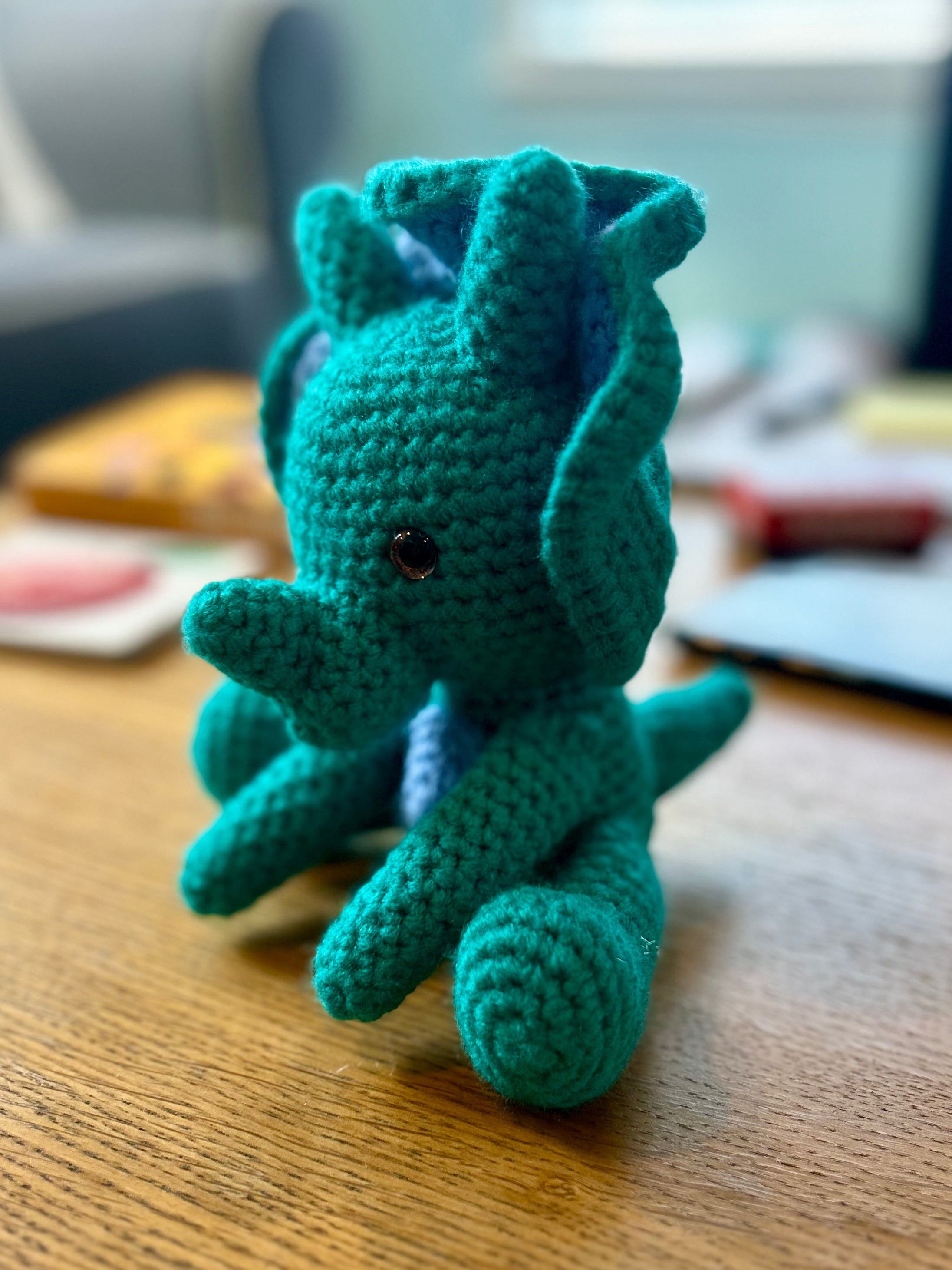 Little Teal Triceratops